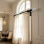 Natural 80cm to 218cm 1.9cm Single Curtain Pole