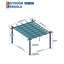 Pergola en aluminium 10 x 13 pi avec auvent rétractable-125963822-125963820