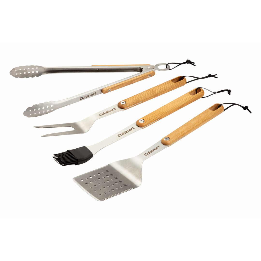 4-Piece Ashwood Grill Tool Set Cuisinart