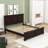Mansion Style Panel Bed with Traditional Fretwork and Sturdy Frame-1728609148-1728609151