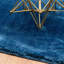 Tapis bleu cobalt à poils longs Tarlton-268775804