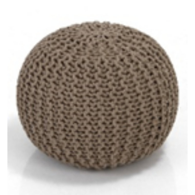 Notburga 43cm Wide Round Solid Colour Pouffe Ottoman