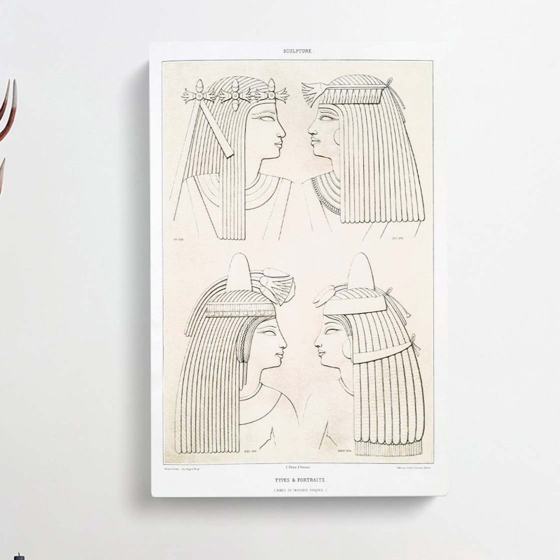 Egyptian Ladies by Emile Prisse DAvennes - Wrapped Canvas, 60cm H x 40cm W x 3cm D