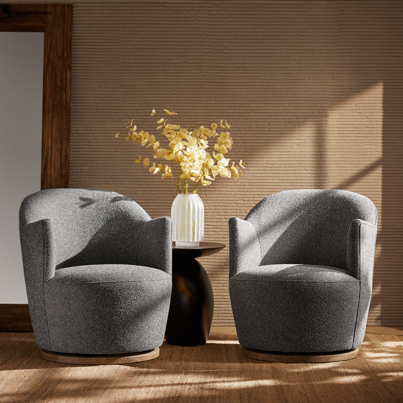 Ensemble de 2 chaises pivotantes 360 degrés Gvida Aurora