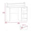 Bureau d'ordinateur Manaos, plusieurs tablettes, un tiroir