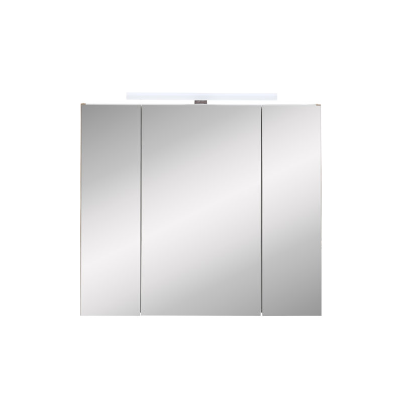 Duo mm Wide mm H Surface Mirrored Cabinet with Mirror and 6 Adjustable Shelves