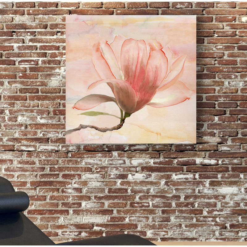 « rêvey magnolia i », peinture, H 24 po x l 24 po x P 1,5 po, Toile tendue