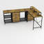 Bureau d'ordinateur en L
