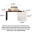 Table de coiffeuse à deux tons avec miroir rabattable et armoire d'appoint
