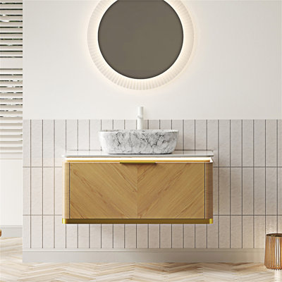 Meuble-lavabo flottant avec lavabo
