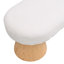 Chambre à coucher en tissu beige, longueur de 49 po, capacité de 300 lb, banc en tissu sans assemblage pour la chambre à coucher, salle à manger, entièrement assemblé