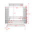 Lit escamotable double avec tablettes et DEL