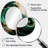 Emerald Green And Gold Abstract Waves IV - Modern Oval Wall Mirror-1130681550