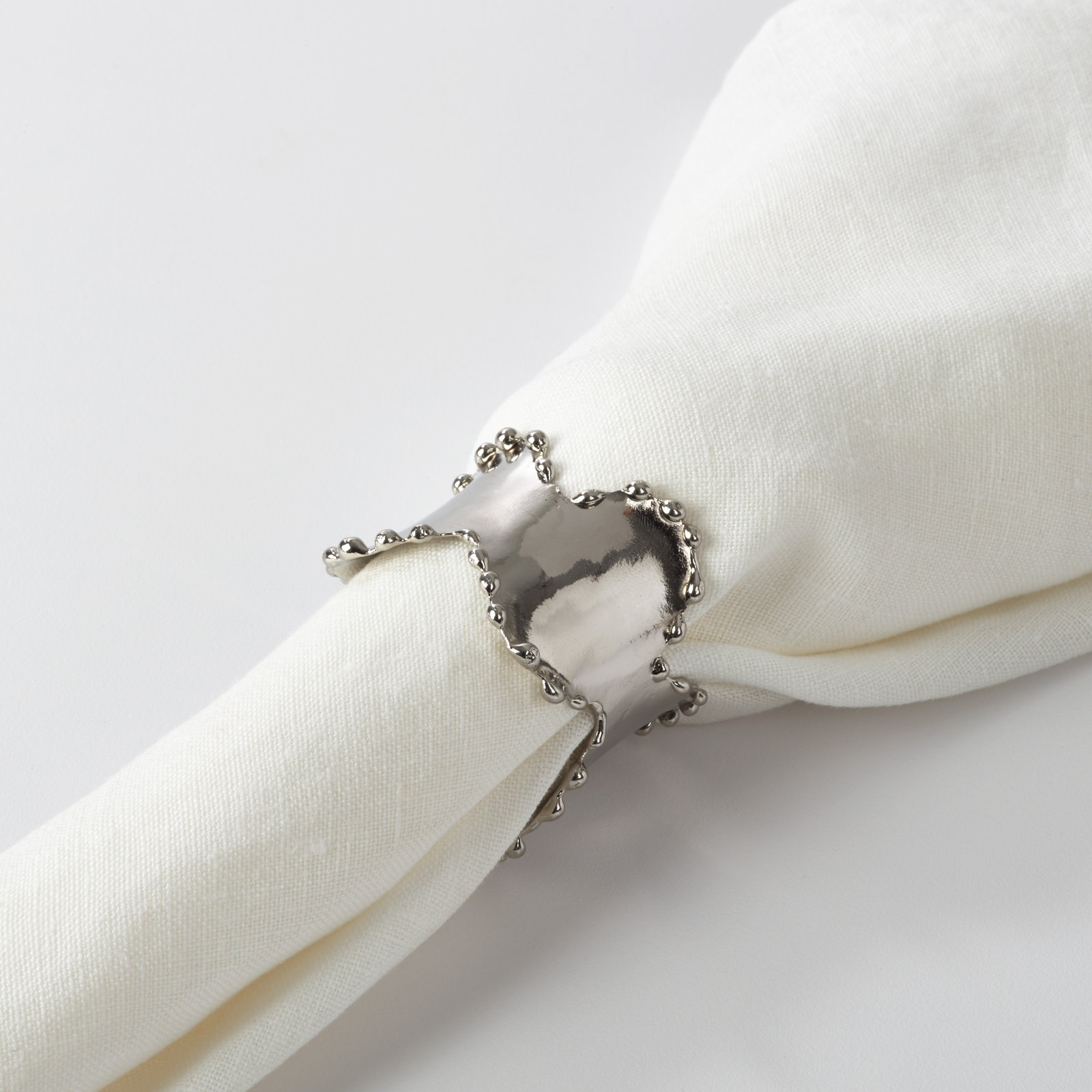 Brass Napkin Ring, Silver