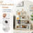 39.5'' H X 31.5'' W S-Shaped Bookshelf, Geometric Bookcase w/Open Shelves-1857918222