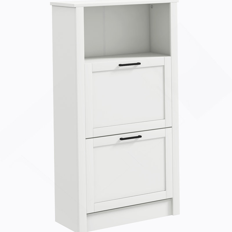 Freestanding Shoe Storage Organizer, Modern Shoe Organizer Cabinet For Entryway