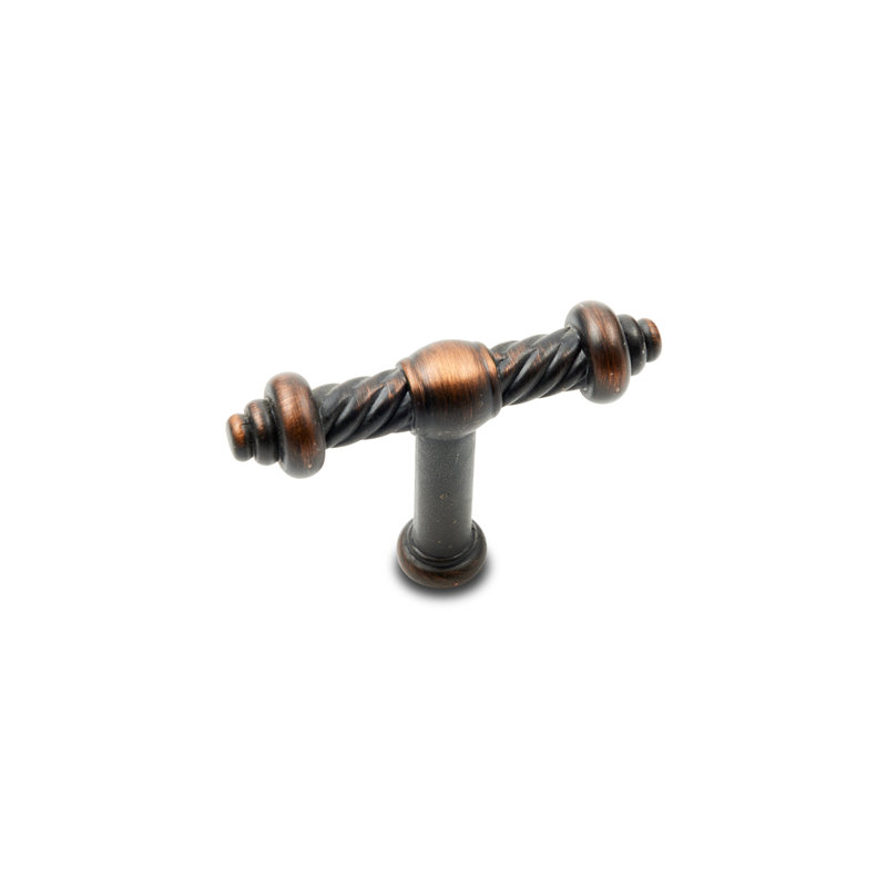 Poignée en T Rope Twist CK Series, Bronze de Valence, Poignée de 2 po de longueur