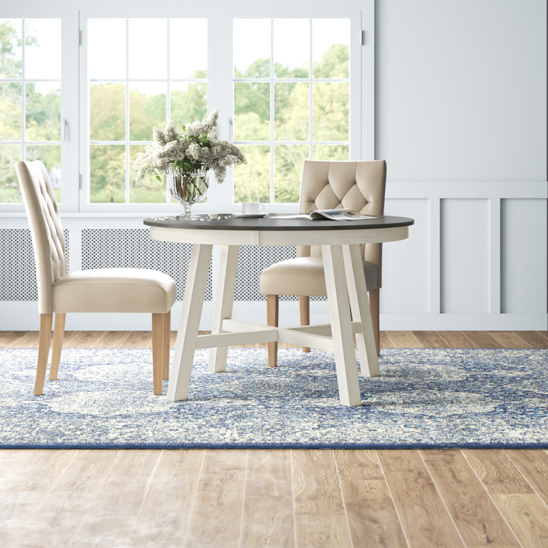 Alberik Round Dining Table, Gray, White