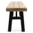 Weather- Wood Bench With Lovely Slat Design And Durability Gorgeous Panels