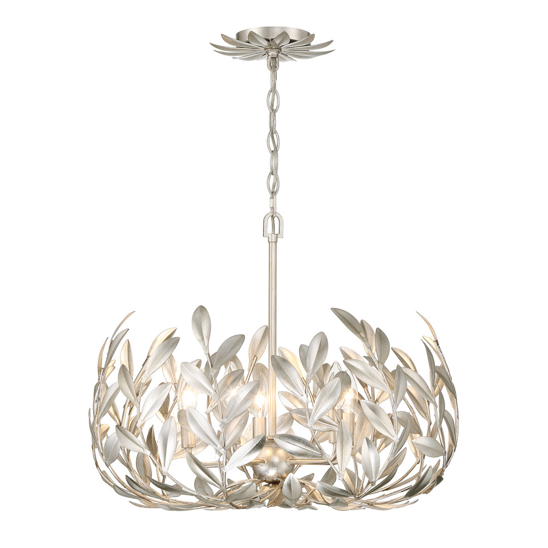 Aumiller 5 Light Matte White Chandelier Rosdorf Park 