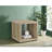 Flint Distressed Pine Square Engineered Wood Side End Table-2060678148