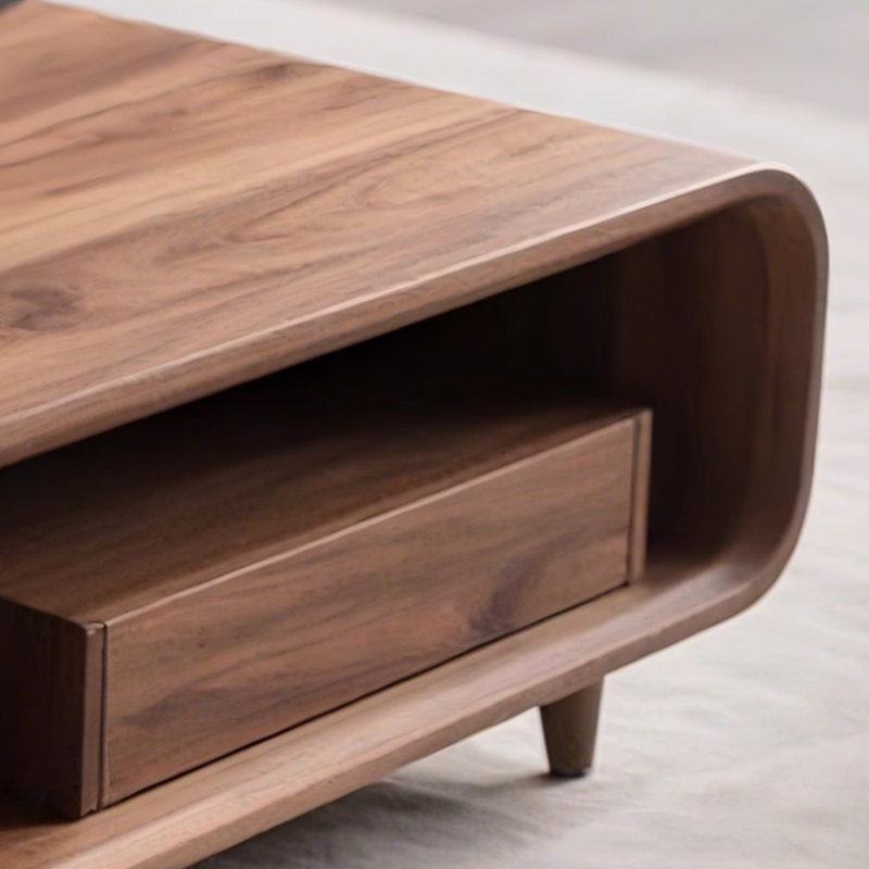 Table basse rétro au design minimaliste, H 16,53 po x L 47,24 po x l 23,62 po