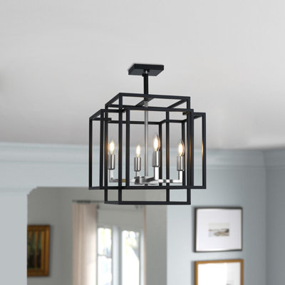 Plafonnier semi-encastré 4 lumières 16,5 po Pitre