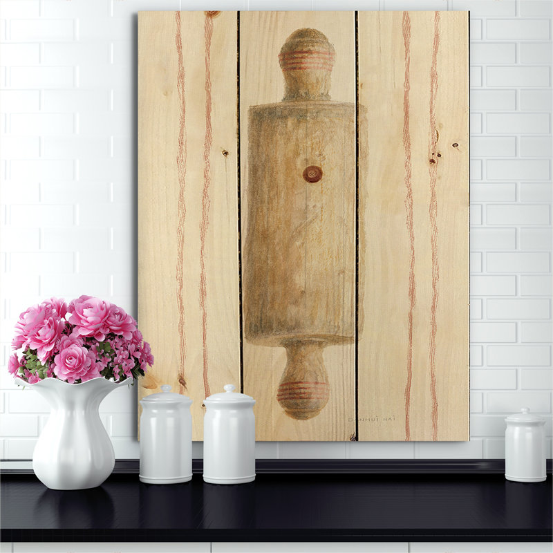 Farm Kitchen III-sans cadre, reproduction d’art sur bois, H 32 po x l 24 po x P 1 po