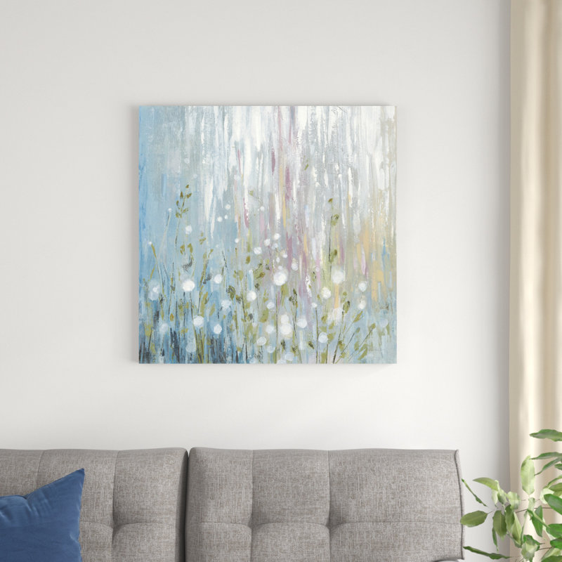 Branches de janvier bleu vert, H 30 po x l 30 po x P 1,25 po