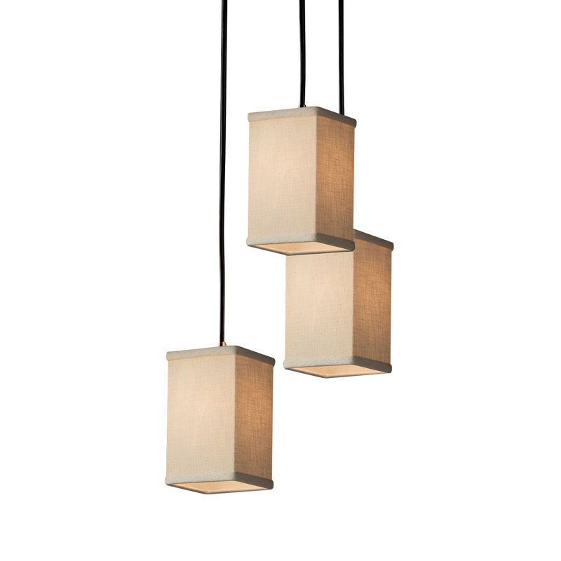 Favela 3 - Light Cluster Pendant, Brushed Nickel, Cream