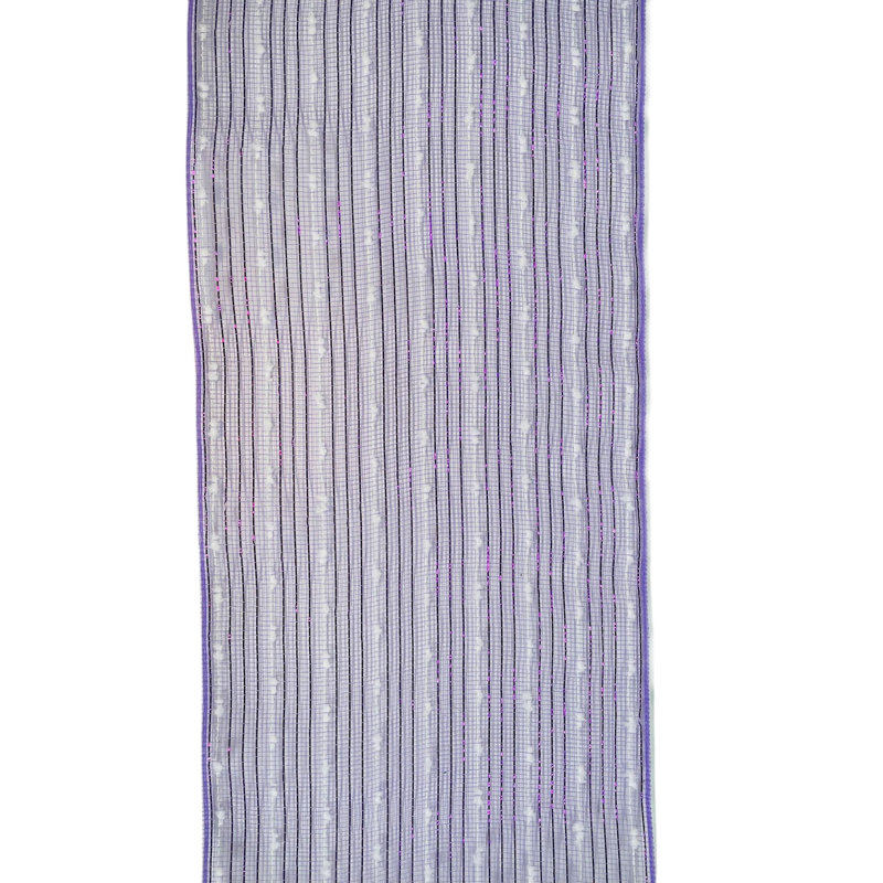 Ruban en polyester et feuille de coton rose chaud 10,5 po x 10 po, Lavande