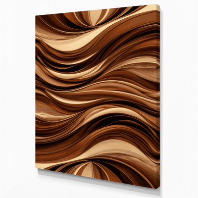 «Abstract Landscape 7», art mural sur toile brune