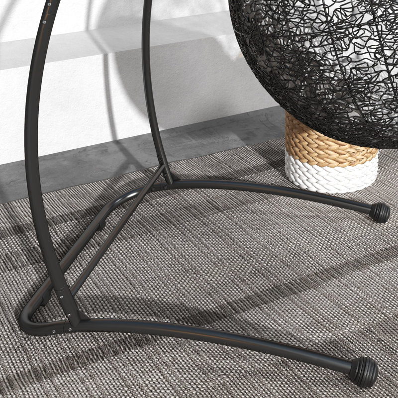 Hanging Hammock Chair Stand Only, C Shape Swing Stand, Black