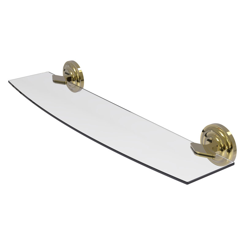 Leamore Bracket Shelf, Unlacquered Brass, 3" H x 18" W x 5" D