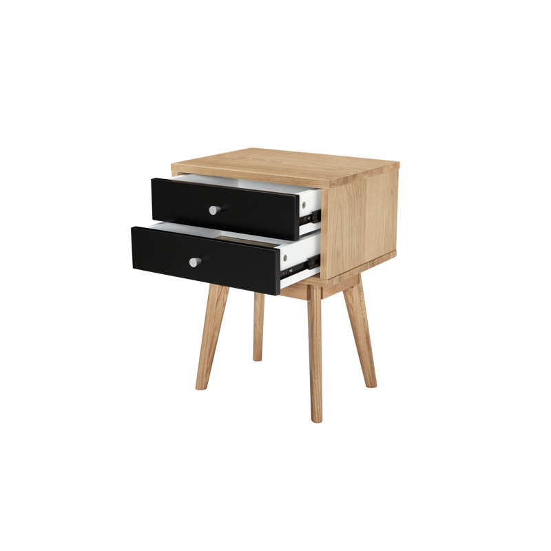 Mccoy End Table, Black/Oak