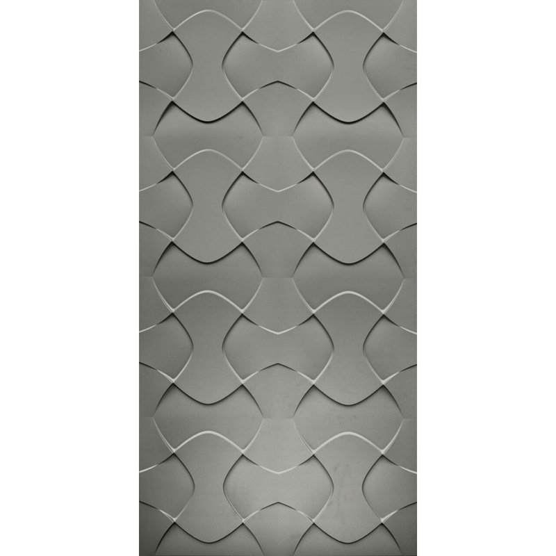 Morpheus Max 4pi x 8 pi Panneaux muraux en PVC à coller 3D (32 pieds carrés / feuille), Gris titane