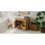 Meuble-lavabo 36 po avec cadre en bois massif, 2 portes à fermeture douce, 3 tiroirs à fermeture douce, tablette réglable, armoire de rangement moderne pour les petites salles de bain