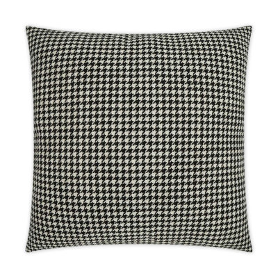 Houndstooth Feather Reversible Throw Pillow