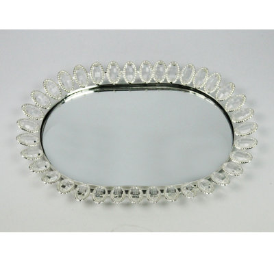 Bogner Oval Crystal Embellished Serving Tray