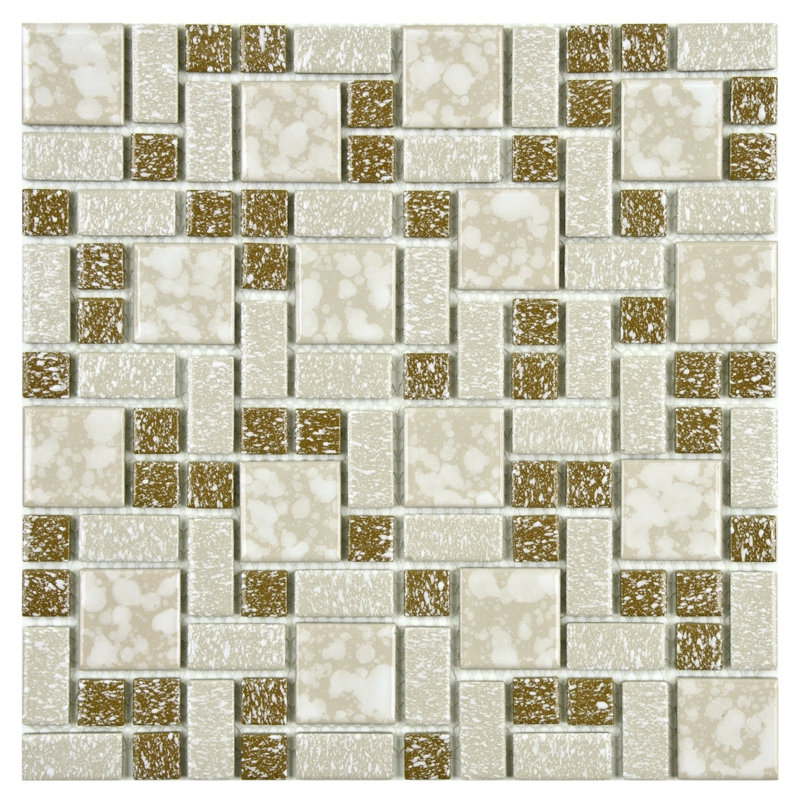 Carreau de mosaïque en porcelaine University, Beige