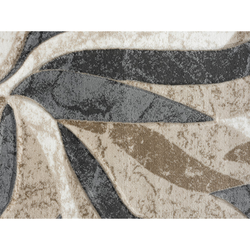 Modern Hand Carved Abstract Geometric Contemporary Rug For Living Room Bedroom, Rectangle 4'10" x 7'
