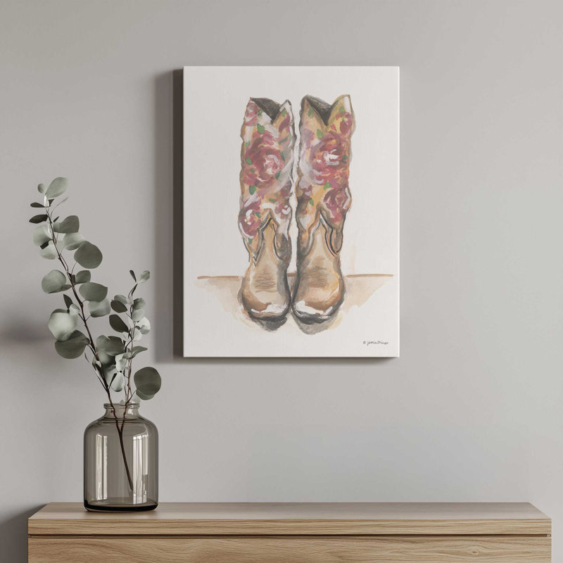 "Floral Bottes" par Jessica Mingo, reproduction d'art, L 24 po x H 32 po, Ne s’applique pas, Toile non encadrée