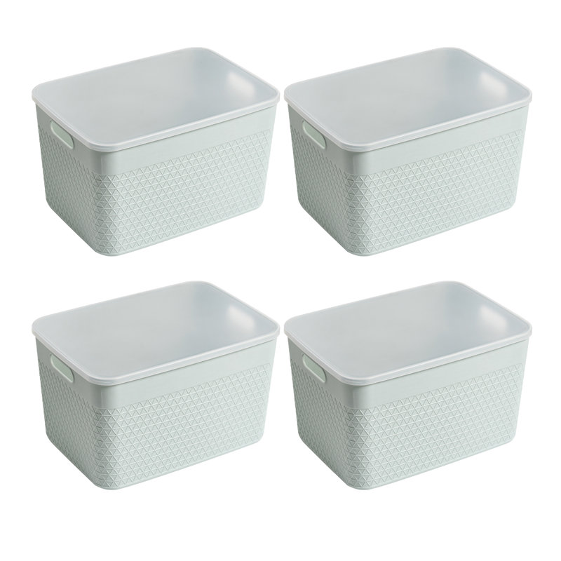 Ensemble de boîtes en plastique, 16 L, Menthe, 4