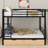 Full-Sized Metal Convertible Bunk Bed With Two Built-In Drawers