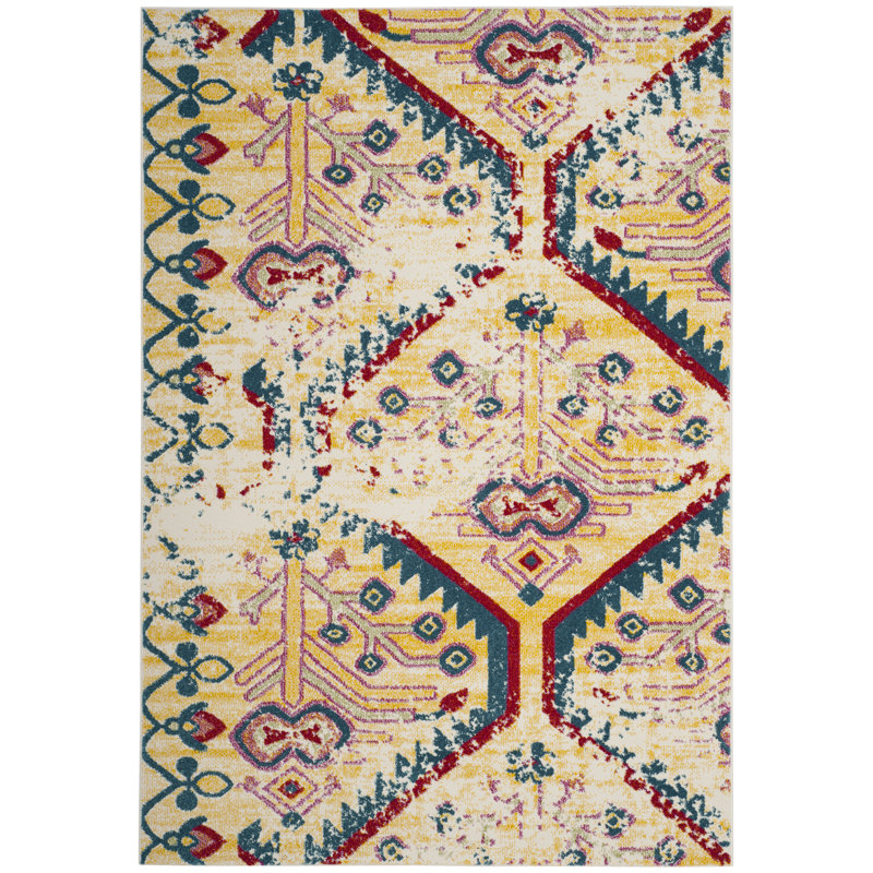 Watercolor Performance Geometric Rug, Rectangle 8' x 10'