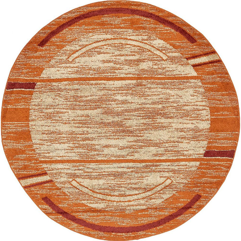 Harvest Abstract Indoor Rug, Round 8'