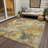 Machine Washable Indoor/Outdoor Xhevrie Gold Rug-1072400437