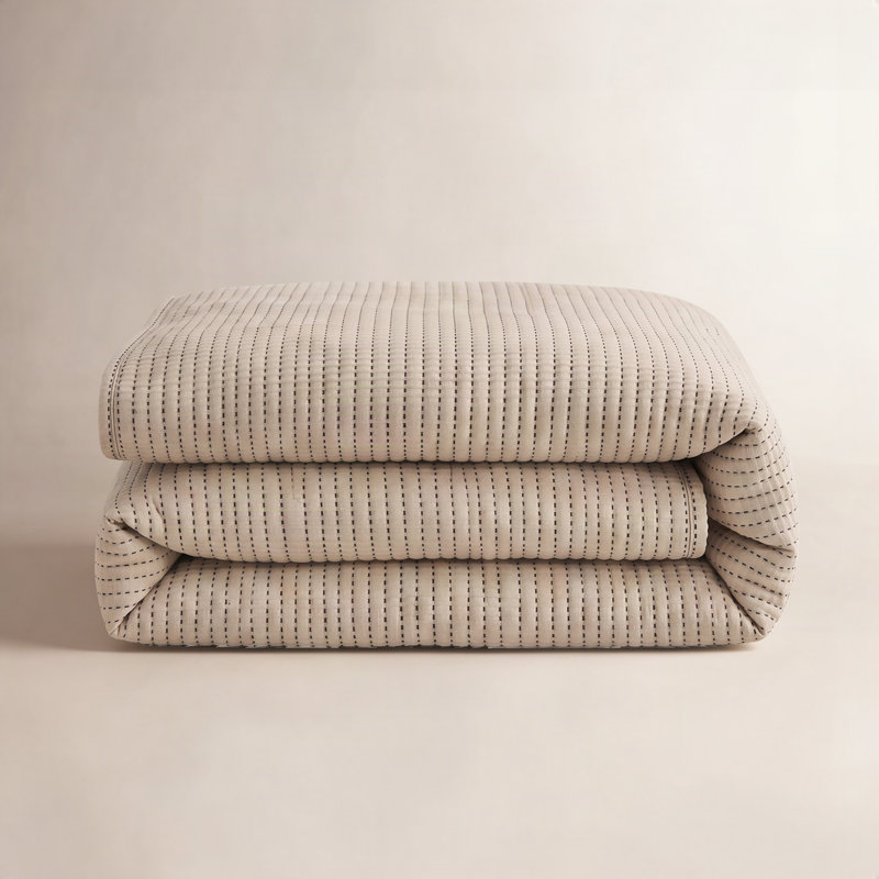 Pick Stitch Matelasse Coverlet, Natural, Full/Double Coverlet