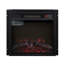 Foyer électrique 18 po 1400 W 120 V, flammes réalistes, verre trempé noir, 3 intensités de flamme, foyer de décoration intérieure, télécommande, unité de chauffage écoénergétique