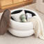 Upholstered Round Storage Ottoman-449214243